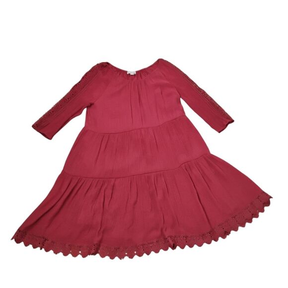 Indigo Rose 1X Mid-Length Plus Size Curvy Comfortable Long Sleeved Dress - Picture 4 of 16